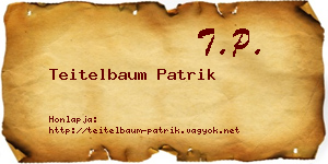 Teitelbaum Patrik névjegykártya